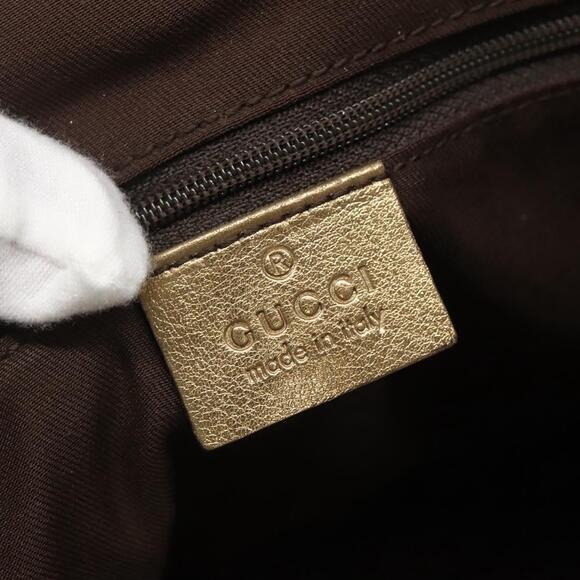 GUCCI GG Canvas Pretty Tote Bag Gold Tone - Picture 14 of 16